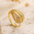 Minimalist Women Irregular Geometric Copper Electroplating Rings