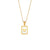 Fashion Quadrilateral Zodiac Sign Stainless Steel 18K Gold Plated Necklaces