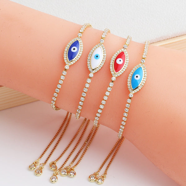 IG Style Women Conical Glasses Eye Copper Electroplating Bracelets