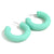 Fashion Circle Geometric Plastic Stud Earrings