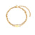 Women Fashion Stripe Geometric Stainless Steel 18K Gold Plated Bracelets