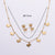 6 Pcs Fashion Star Moon Cloud Sun Snowflake Cosmos Stainless Steel Electroplating Jewelry Sets