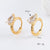 IG Style Circle Droplet Stainless Steel Electroplating Earrings