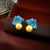 Medieval Droplet Pearl Droplet Geometric Alloy Diamond Inlay Earrings