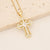 Expressive Cross Copper Zircon Inlay Pendants