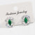 Chic Circle Star Geometric Copper Zircon Inlay Stud Earrings