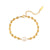 Fashion Pearl Geometric Stainless Steel 18K Gold Plated Necklaces