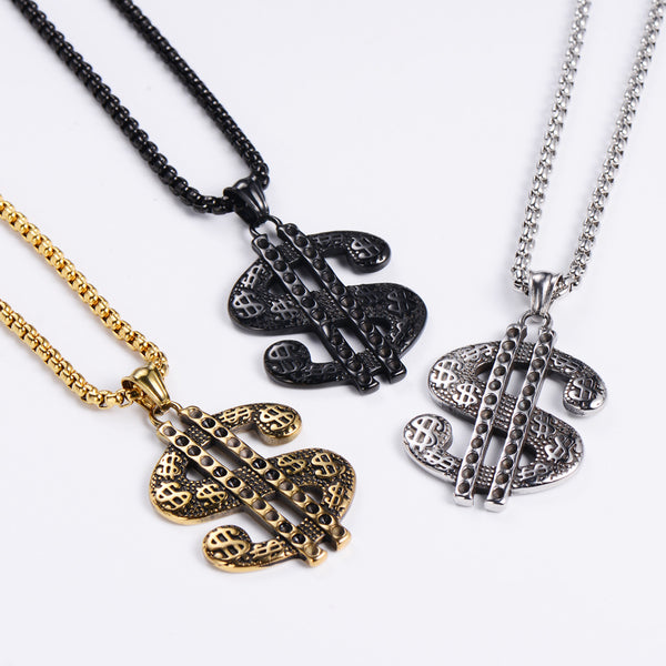 Unisex Geometric Metal Retro Vintage Zodiac Sign Stainless Steel Electroplating Pendants