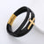 Unisex Metal Leather Inlay String Bracelets