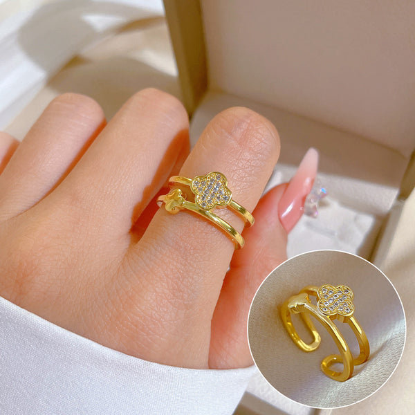 Korean Women Crown Brass Electroplating Rings