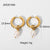 IG Style Circle Stainless Steel 18K Gold Plated Earrings