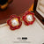 Luxurious Flower Geometric Flower Alloy Electroplating Earrings