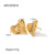 IG Style Heart Geometric Stainless Steel 18K Gold Plated Earrings