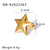 Open Ring IG Style Star Shell Textured Star Geometric Stainless Steel Electroplating Rings