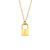 Fashion Letter Number Text Stainless Steel 18K Gold Plated Necklaces