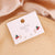 Women Heart Ceramics Baking Paint Stud Earrings