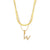 Fashion Letter Number Text Stainless Steel 18K Gold Plated Necklaces