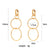 Fashion Round Geometric Stainless Steel 18K Gold Plated Earrings