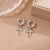 Cross Minimalist Geometric Stainless Steel Polishing Earrings