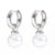 Versatile Pearl Geometric Zircon Drop Earrings