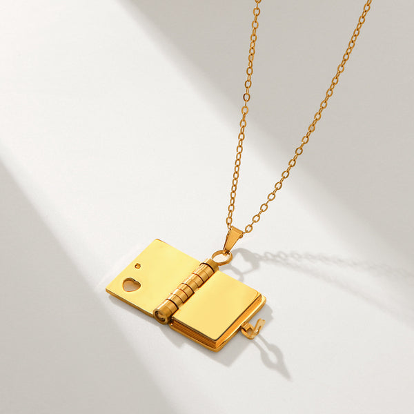 IG Style Square Heart Chain Geometric Stainless Steel Electroplating Necklaces