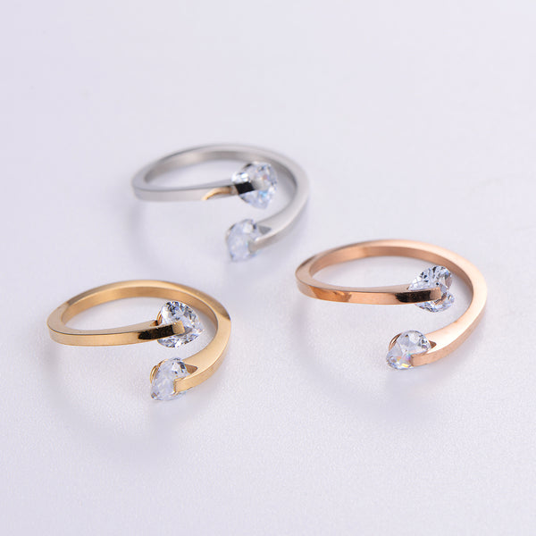 IG Style Stripe Circle Round Stainless Steel Electroplating Rings