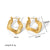 IG Style Circle Geometric U-Shape Stainless Steel Electroplating Earrings