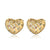 Heart Geometric Copper Electroplating Stud Earrings