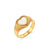 Women Heart Stainless Steel 18K Gold Plated Rings