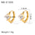 IG Style Irregular Tennis / Diamond Line Geometric Stainless Steel Electroplating Earrings