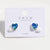 Moderate Luxury Heart Geometric Mixed Material Stud Earrings