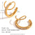 Fashion Circle Geometric Stainless Steel 18K Gold Plated Earrings