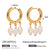 Round Geometric Stainless Steel Electroplating Earrings