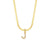 Fashion Letter Number Text Stainless Steel 18K Gold Plated Necklaces