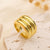 Minimalist Women Irregular Geometric Copper Electroplating Rings