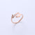 Women Cross Metal Shell Coin Butterfly Heart Titanium Steel Electroplating Rings