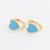 Cute Minimalist Elegant Women Metal Heart Copper Earrings