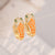 Women Metal Snake Shape Copper Oil Dripping Earrings