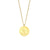 Fashion Quadrilateral Round Geometric Stainless Steel 18K Gold Plated Necklaces