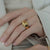 Unisex IG Style Heart Irregular Geometric Stainless Steel 18K Gold Plated Rings