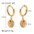 IG Style Circle Heart Tennis / Diamond Line Heart Geometric U-Shape Titanium Steel Electroplating Earrings