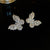 Luxurious Butterfly Geometric Chinese Zodiac Animal Copper Oil Dripping Earrings