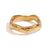 Vintage Fashion Retro Quadrilateral Circle Geometric Stainless Steel 18K Gold Plated Rings