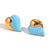 Fashion Heart Stainless Steel 18K Gold Plated Stud Earrings