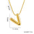 Moderate Luxury Letter Text Number Titanium Steel 18K Gold Plated Necklaces