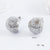 Elegant Round Droplet Stainless Steel Electroplating Stud Earrings