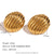 Fashion Round Circle Geometric Stainless Steel 18K Gold Plated Earrings