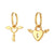 Fashion Geometric Stainless Steel 18K Gold Plated Earrings