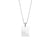 Minimalist Quadrilateral Number Text Letter Stainless Steel 18K Gold Plated Necklaces