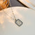 Moderate Luxury Quadrilateral Geometric Titanium Steel 18K Gold Plated Necklaces